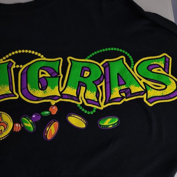 Universal Studios Mardi Gras puff print 3D spirit jersey shirt - Picture 4 of 5